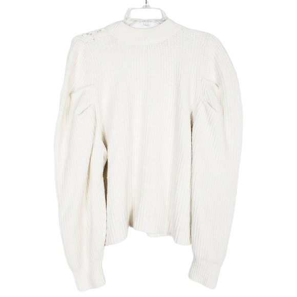 A NEW DAY puff sleeve pullover sweater with bobbles NWT Christmas photos - Picture 3 of 7